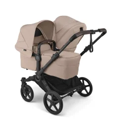 Bugaboo Combi Kinderwagens * Duo Kinderwagen Donkey 6 Compleet Black - Desert Melange Taupe