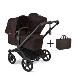 Bugaboo Combi Kinderwagens * Duo Kinderwagen Donkey 6 Compleet Black - Cocoa Brown Bruin