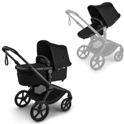 Bugaboo Combi Kinderwagens * Fox 5 Renew Kinderwagen Compleet Black - Heritage Black Zwart