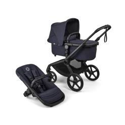 Bugaboo Combi Kinderwagens * Fox 5 Renew Kinderwagen Compleet Black - Deep Indigo Blauw