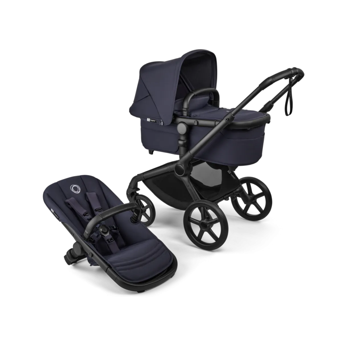 Bugaboo Combi Kinderwagens * Fox 5 Renew Kinderwagen Compleet Black - Deep Indigo Blauw