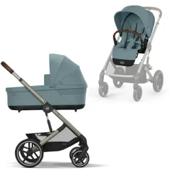 Cybex Combi Kinderwagens * Balios S Lux Kinderwagen Compleet Stormy Blue - Taupe Frame Blauw