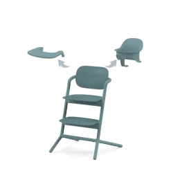 Cybex Meegroeistoelen * LEMO 3 in 1 Kinderstoel Stone Blue Blauw