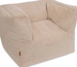 Jollein Kinderfauteuils|Bedtextiel * Fauteuil Beanbag Corduroy Natural Beige