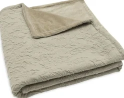 Jollein Bedtextiel * Ledikantdeken Soft Waves Olive Green / Velvet Groen