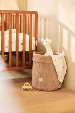 Jollein Manden|Bedtextiel * Opbergmand Cloudy Rib Milky Coffee Bruin