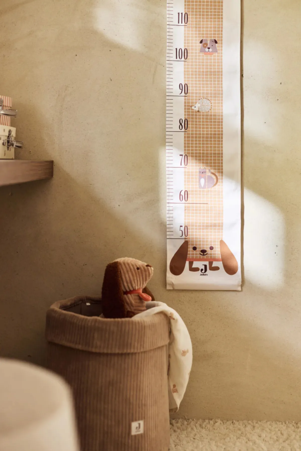 Jollein Manden|Bedtextiel * Opbergmand Cloudy Rib Milky Coffee Bruin