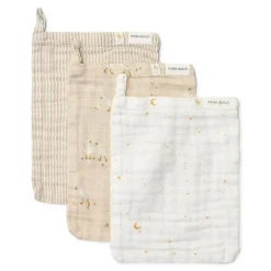 Little Dutch Handdoeken En Washandjes * Washandjes Little Goose 3-pack Beige