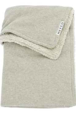 Meyco Bedtextiel * Ledikantdeken Basic Knit Teddy Sand Melange Zand