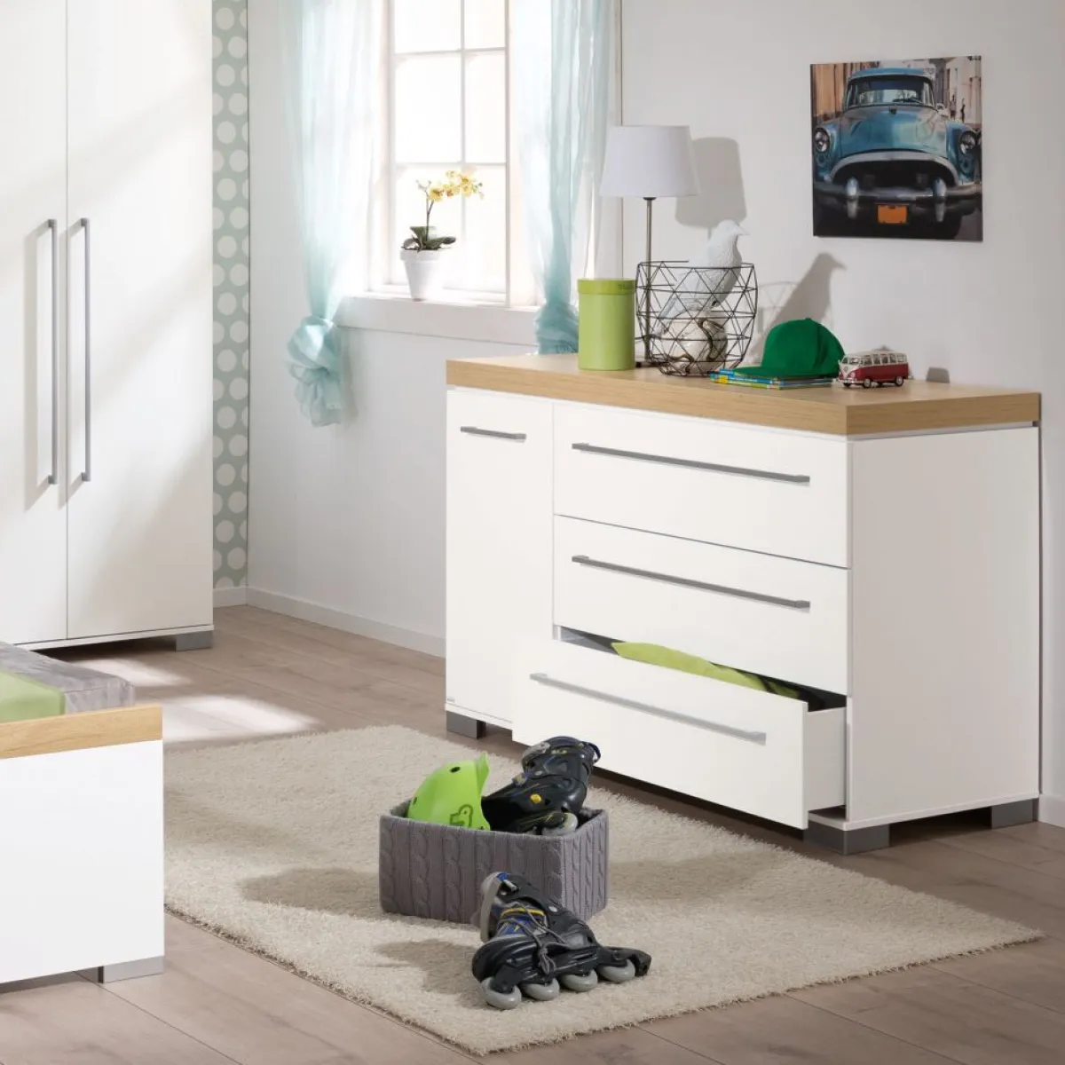 Paidi Commodes * - Commode Kira XL Krijtwit - Eiken Nebraska
