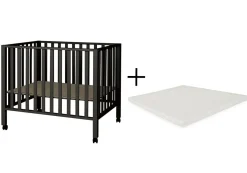 Pericles Alle Boxen * Box Amy Black met Wielen en Boxmatras Zwart