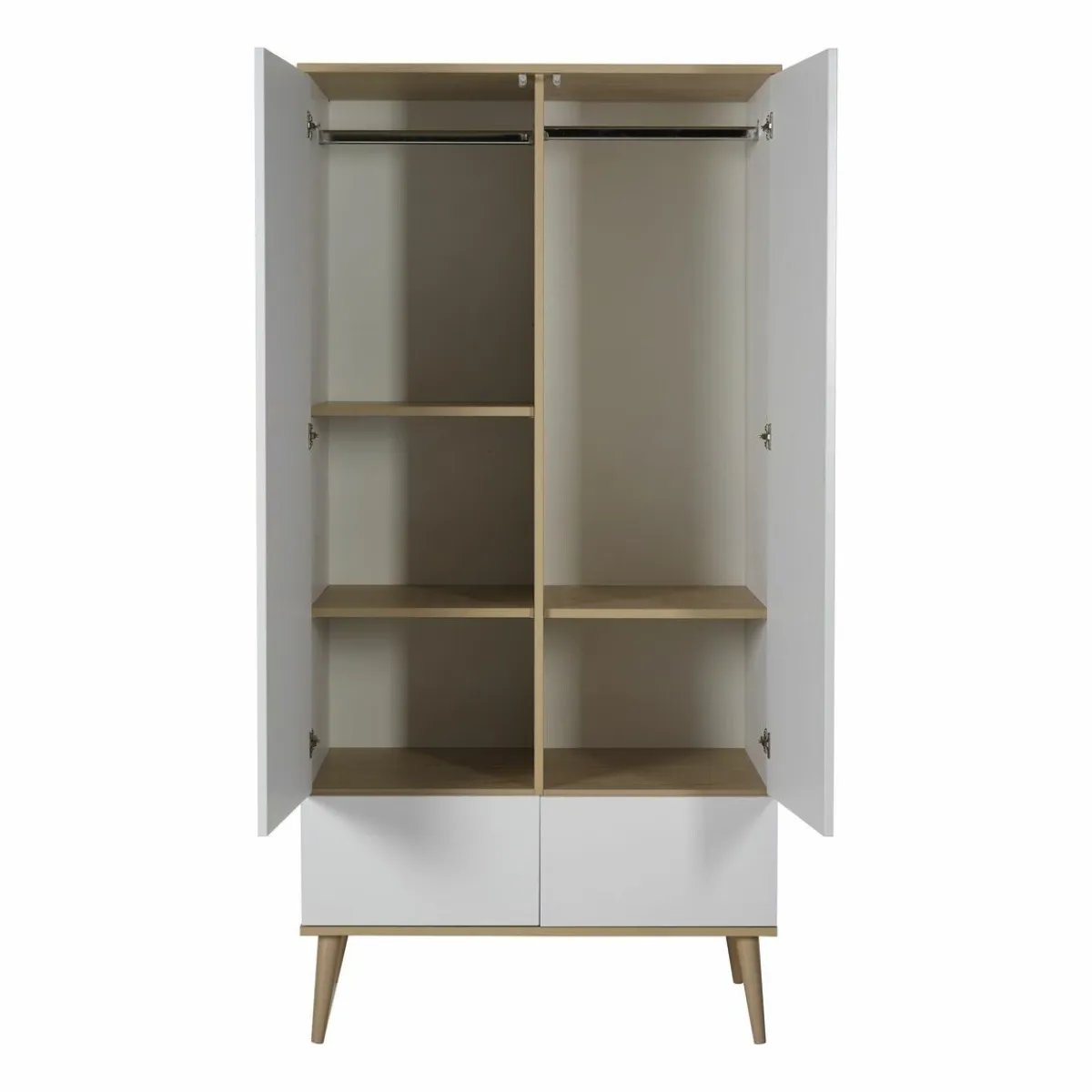 Quax Complete Babykamers * 3 delige Babykamer Flow White & Oak Wit