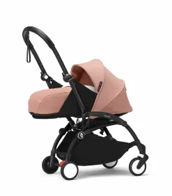 Stokke Combi Kinderwagens|Compacte Kinderwagens * YOYO³ Kinderwagen Compleet met 0+ Newborn Pack Ginger – Black Frame Oranje